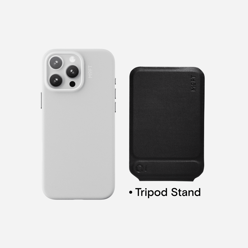 Case, Tripod & Stand/Wallet Set MOVAS™ for iPhone 16 - MagSafe Compatible For Phones MD020+MS027/W iPhone 16 Pro Misty Cove Tripod Stand - Jet Black