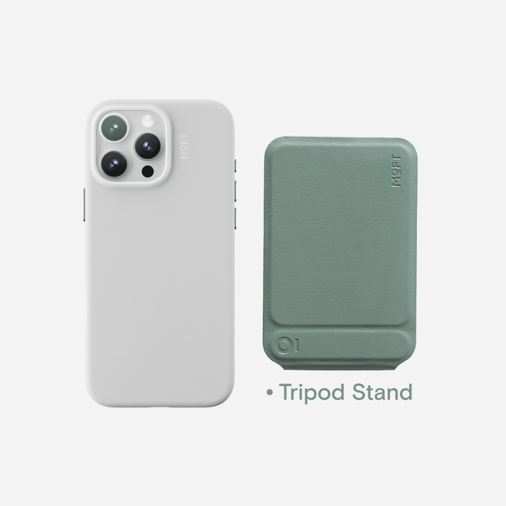 Case, Tripod & Stand/Wallet Set MOVAS™ for iPhone 16 - MagSafe Compatible For Phones MD020+MS027/W iPhone 16 Pro Misty Cove Tripod Stand - Seafoam