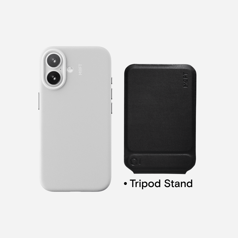 Case, Tripod & Stand/Wallet Set MOVAS™ for iPhone 16 - MagSafe Compatible For Phones MD020+MS027/W iPhone 16 Misty Cove Tripod Stand - Jet Black