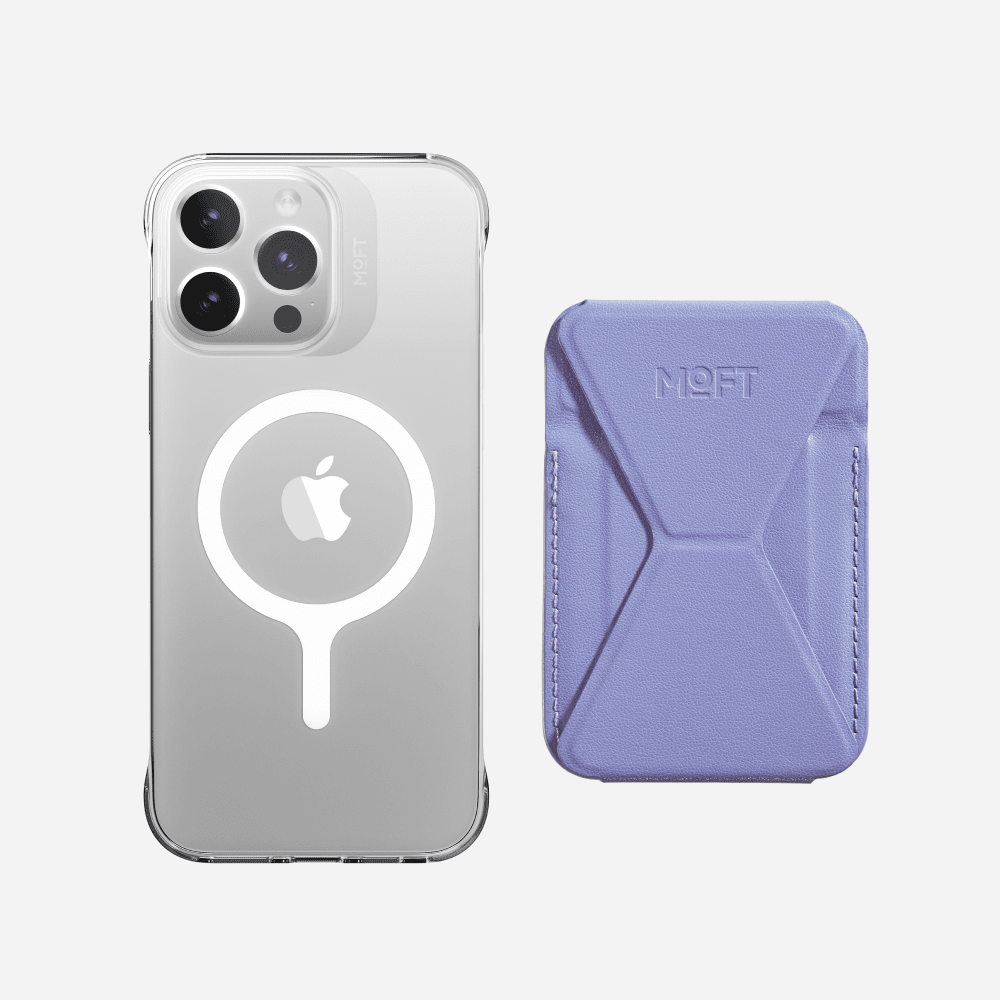 Case, Stand & Wallet Set for iPhone 16 - MagSafe Compatible For Phones MD021+MS007MP iPhone 16 Pro Lavender 