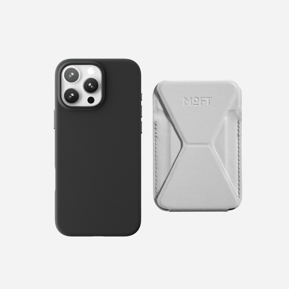 Case, Stand & Wallet MOVAS™ Set for iPhone 16 - MagSafe Compatible For Phones MD020A+MS007MP iPhone 16 Pro Jet Black Misty Cove