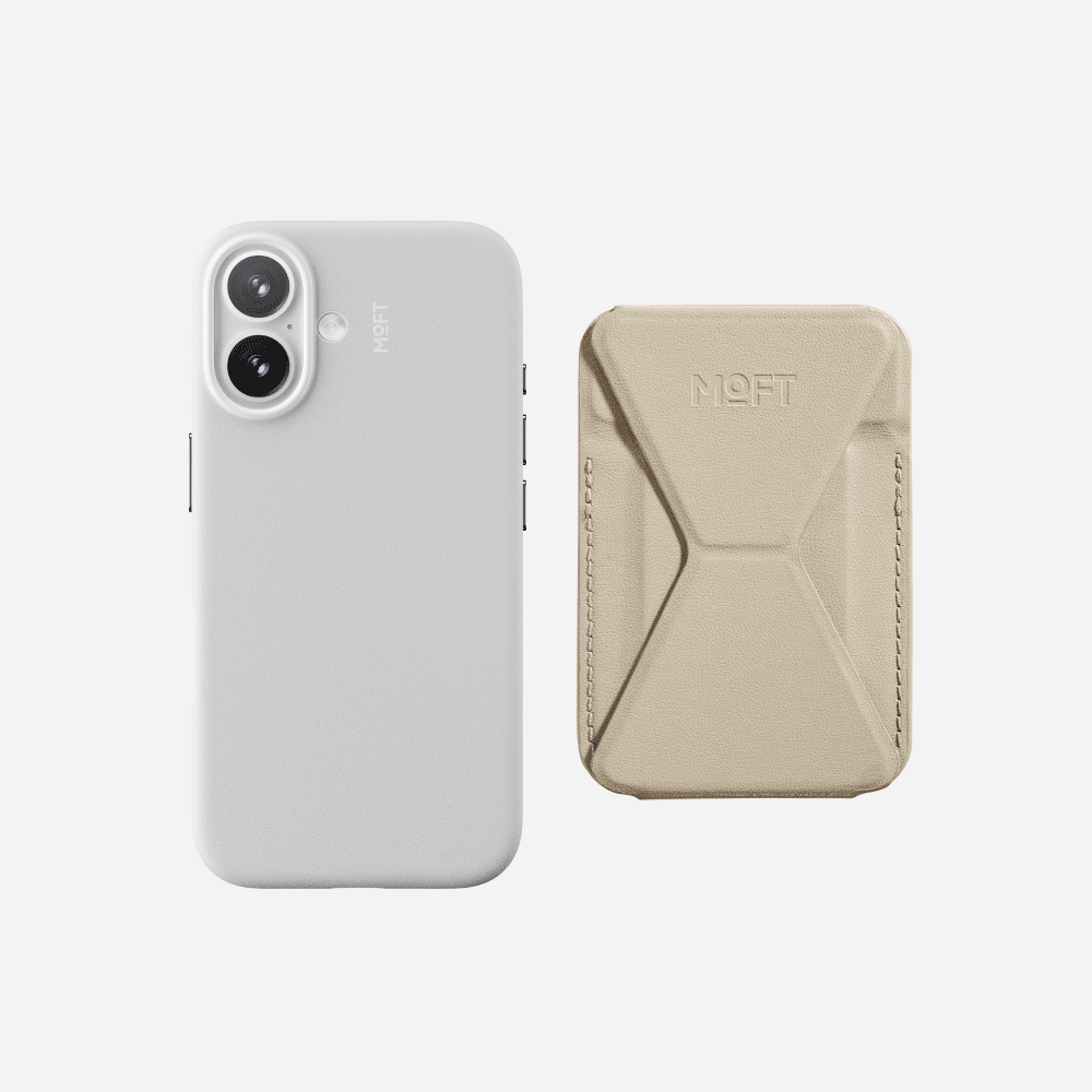 Case, Stand & Wallet MOVAS™ Set for iPhone 16 - MagSafe Compatible For Phones MD020A+MS007MP iPhone 16 Plus Misty Cove Earthen Beige