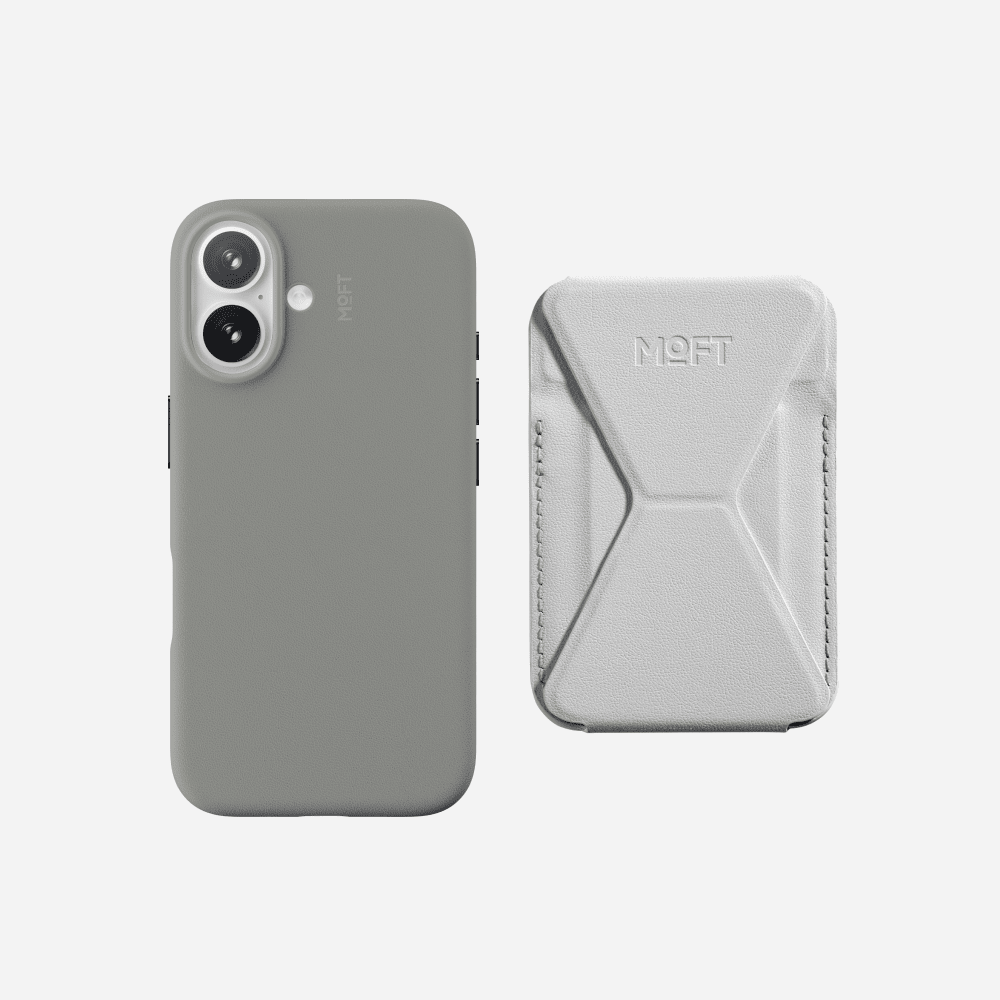 Case, Stand & Wallet MOVAS™ Set for iPhone 16 - MagSafe Compatible For Phones MD020A+MS007MP iPhone 16 Taupe Misty Cove